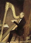 unknow artist an early 19th century pedal harp player